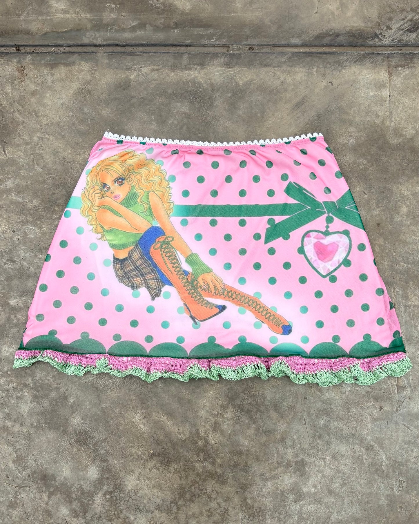 Mini Skirt Peach Girl