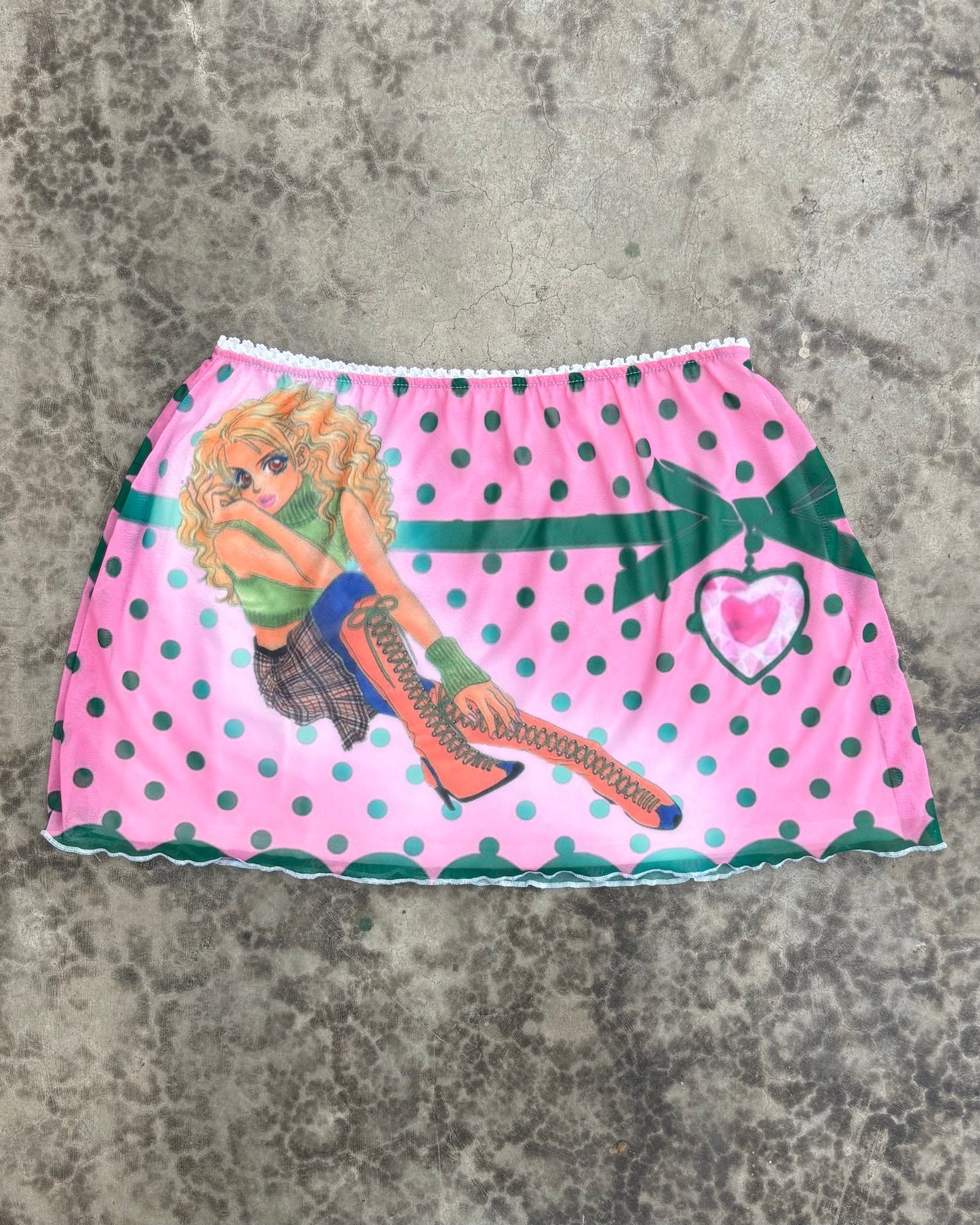 Mini Skirt Peach Girl