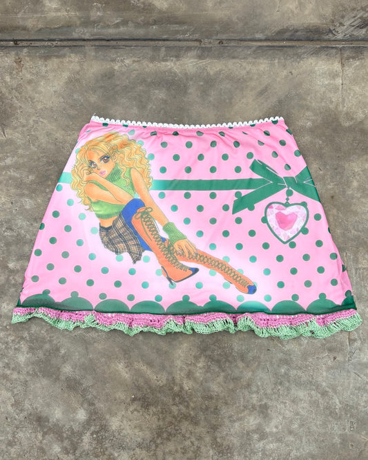 Mini Skirt Peach Girl